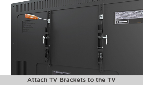 Attach TV Brackets to the TV